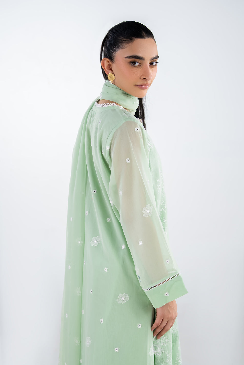 3PC Swiss Voile Embroidered Suit