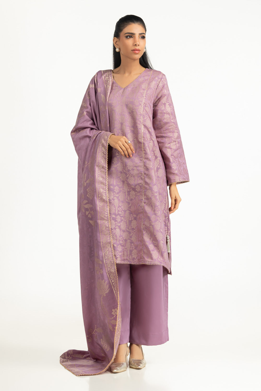 3PC Viscose Jacquard Suit