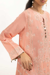 3PC Viscose Rawsilk Embroidered Suit