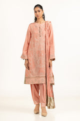 3PC Viscose Rawsilk Embroidered Suit