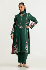 3PC Viscose Rawsilk Embroidered Suit