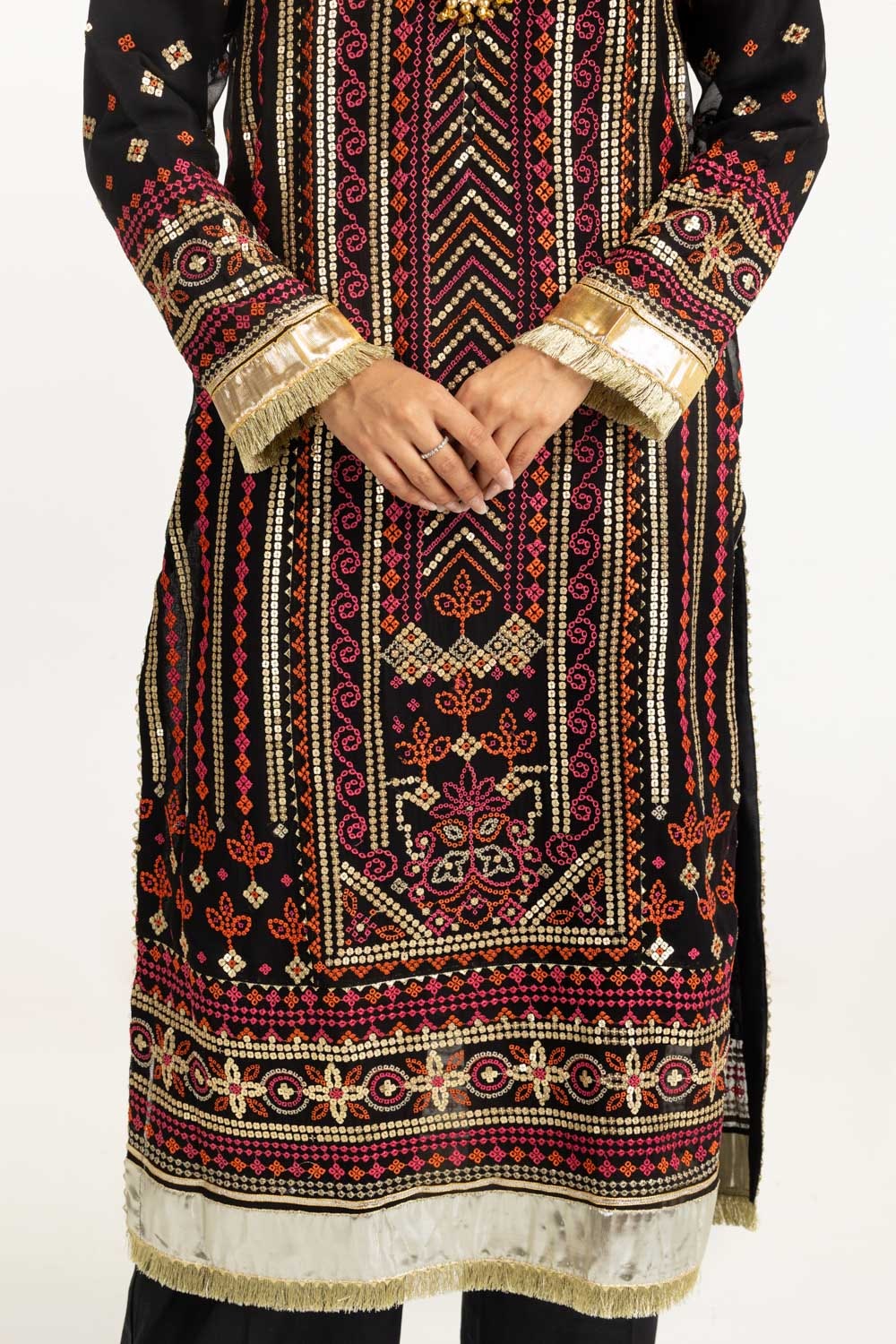 3PC Bamber Chiffon Embroidered Suit