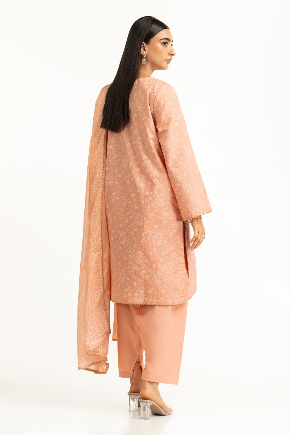 3PC Lawn Lacquer Printed Suit