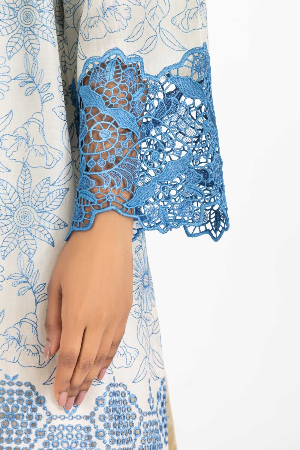 3PC Lawn Schiffli Embroidered Suit