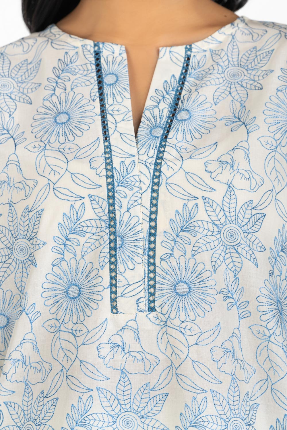 3PC Lawn Schiffli Embroidered Suit