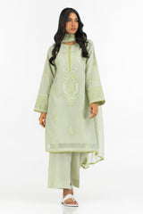 3PC paper-cotton Embroidered Suit