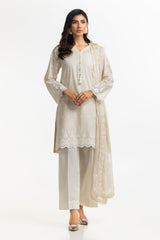 3PC Lawn Schiffli Embroidered Suit
