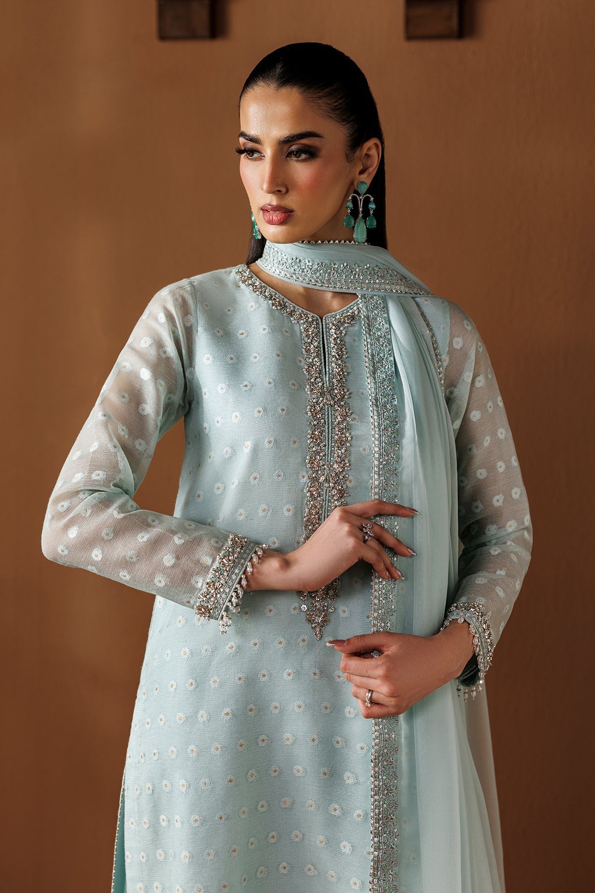 EMBROIDERED COTTON NET PR-1285