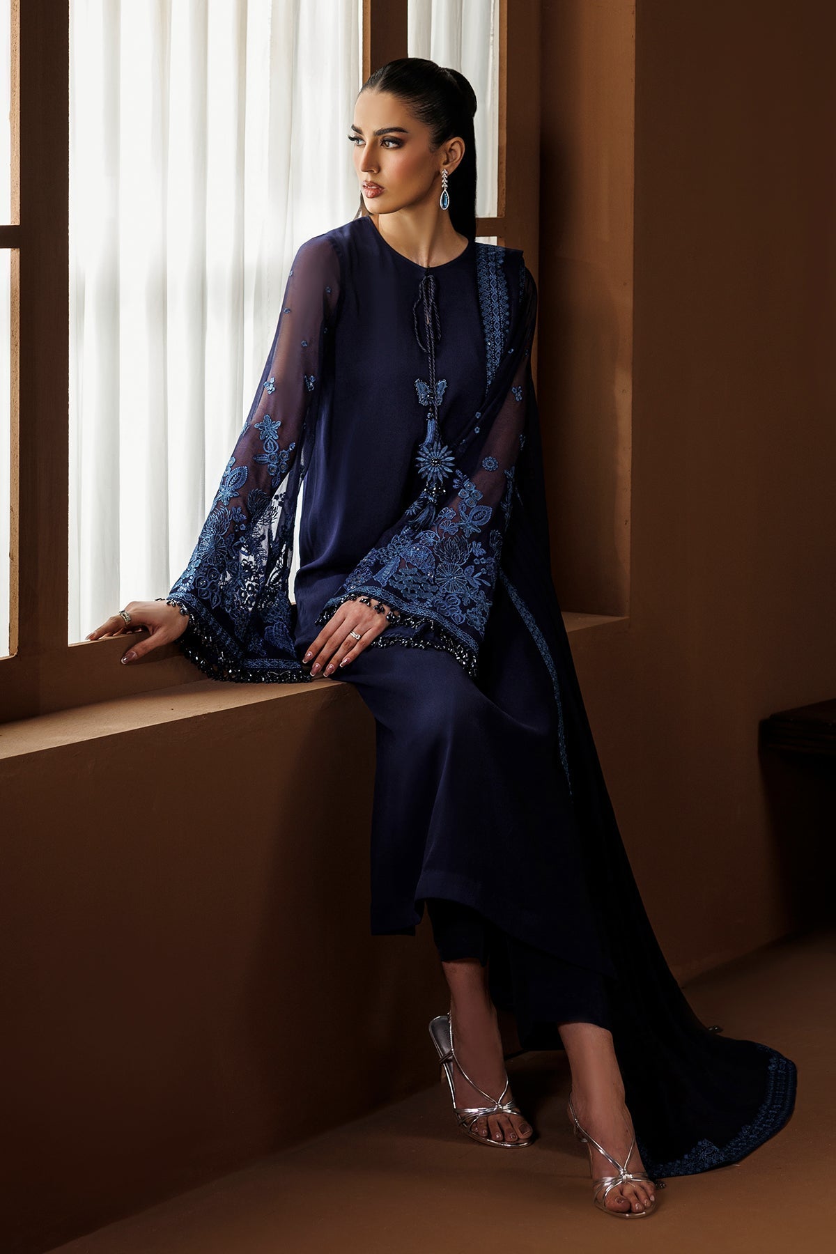 EMBROIDERED CHIFFON PR-1287