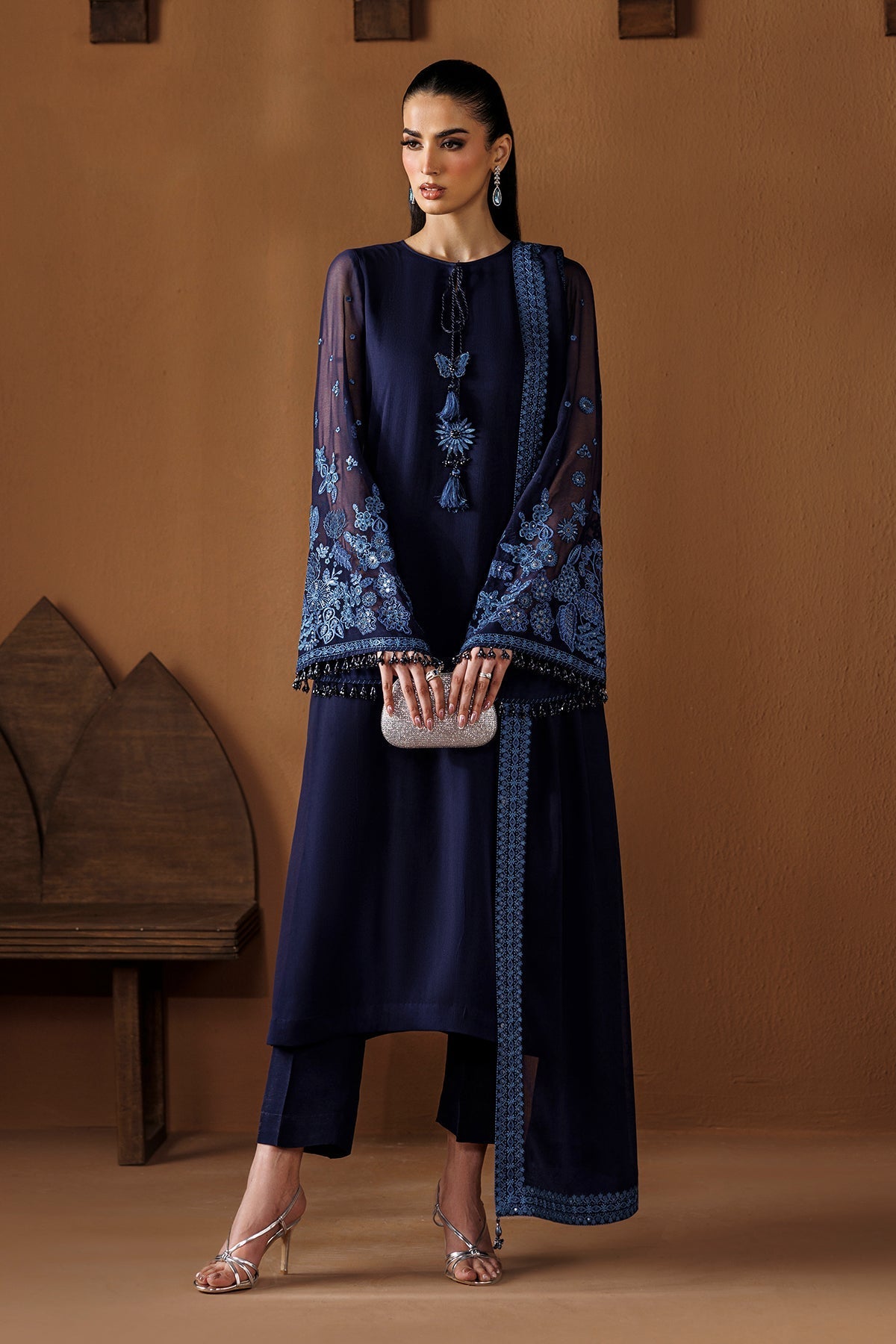 EMBROIDERED CHIFFON PR-1287