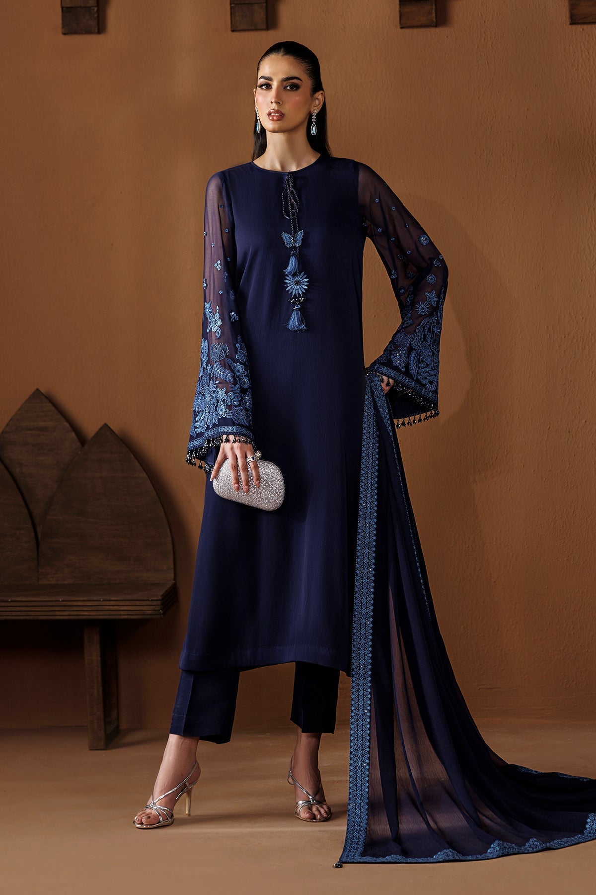 EMBROIDERED CHIFFON PR-1287