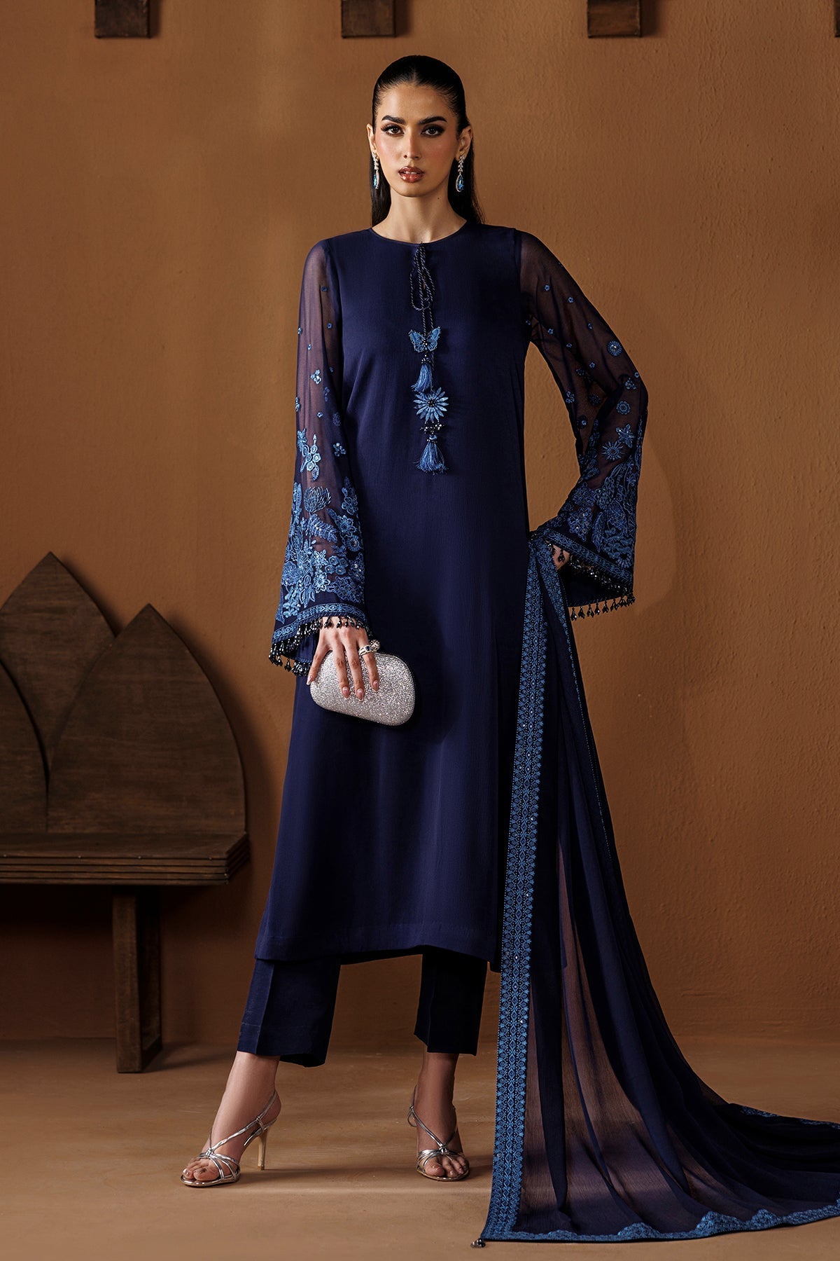 EMBROIDERED CHIFFON PR-1287