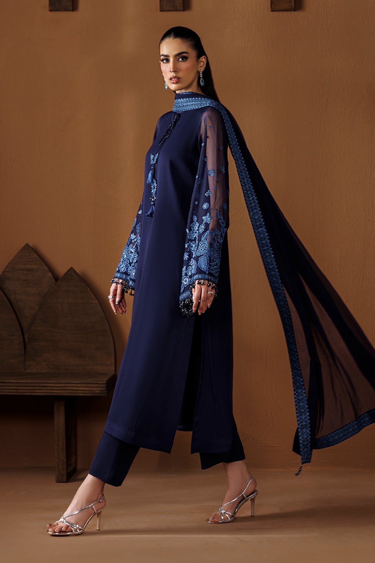 EMBROIDERED CHIFFON PR-1287