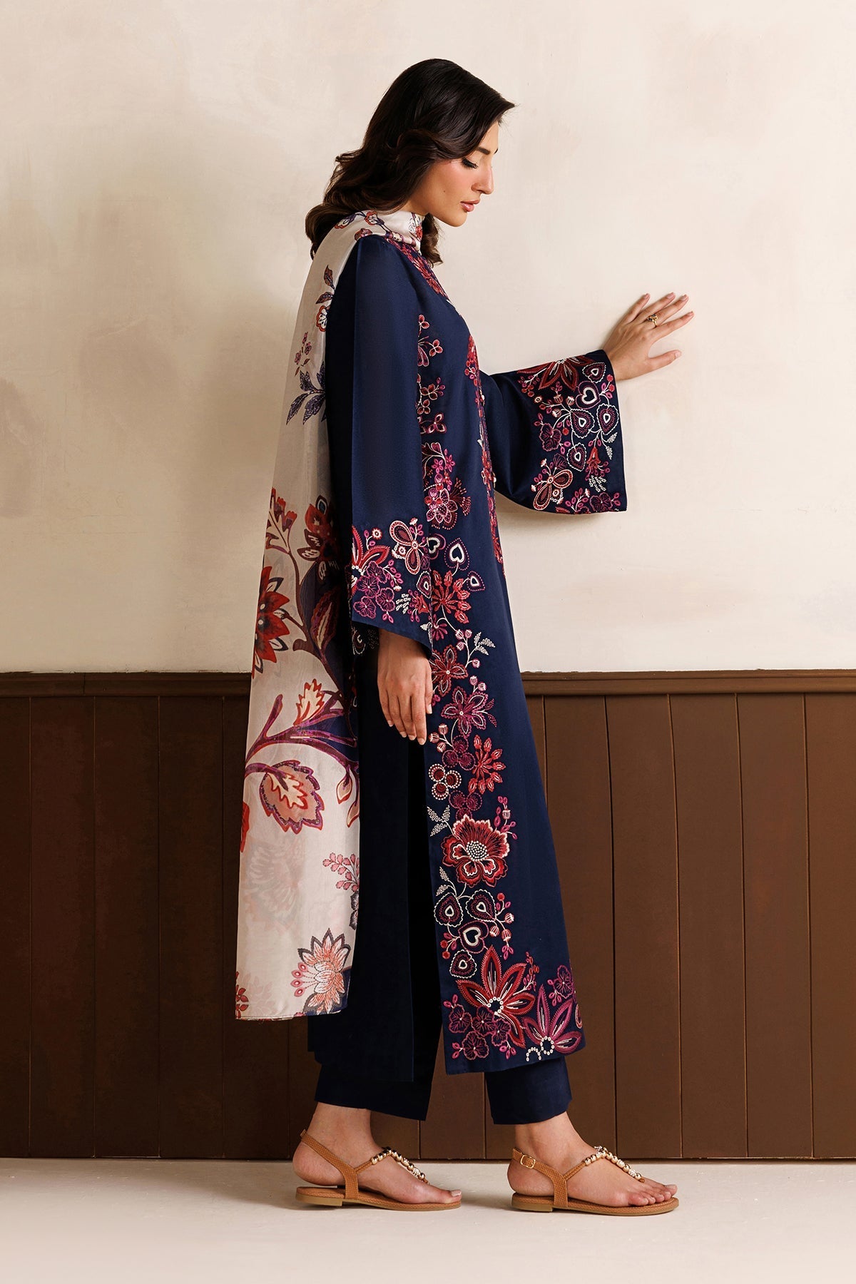 EMBROIDERED DOBBY LAWN PR-1337