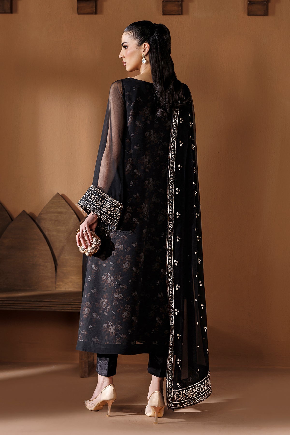 EMBROIDERED CHIFFON PR-1288