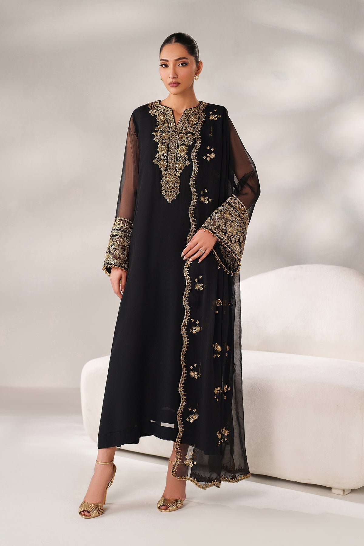 EMBROIDERED CHIFFON PR-1250