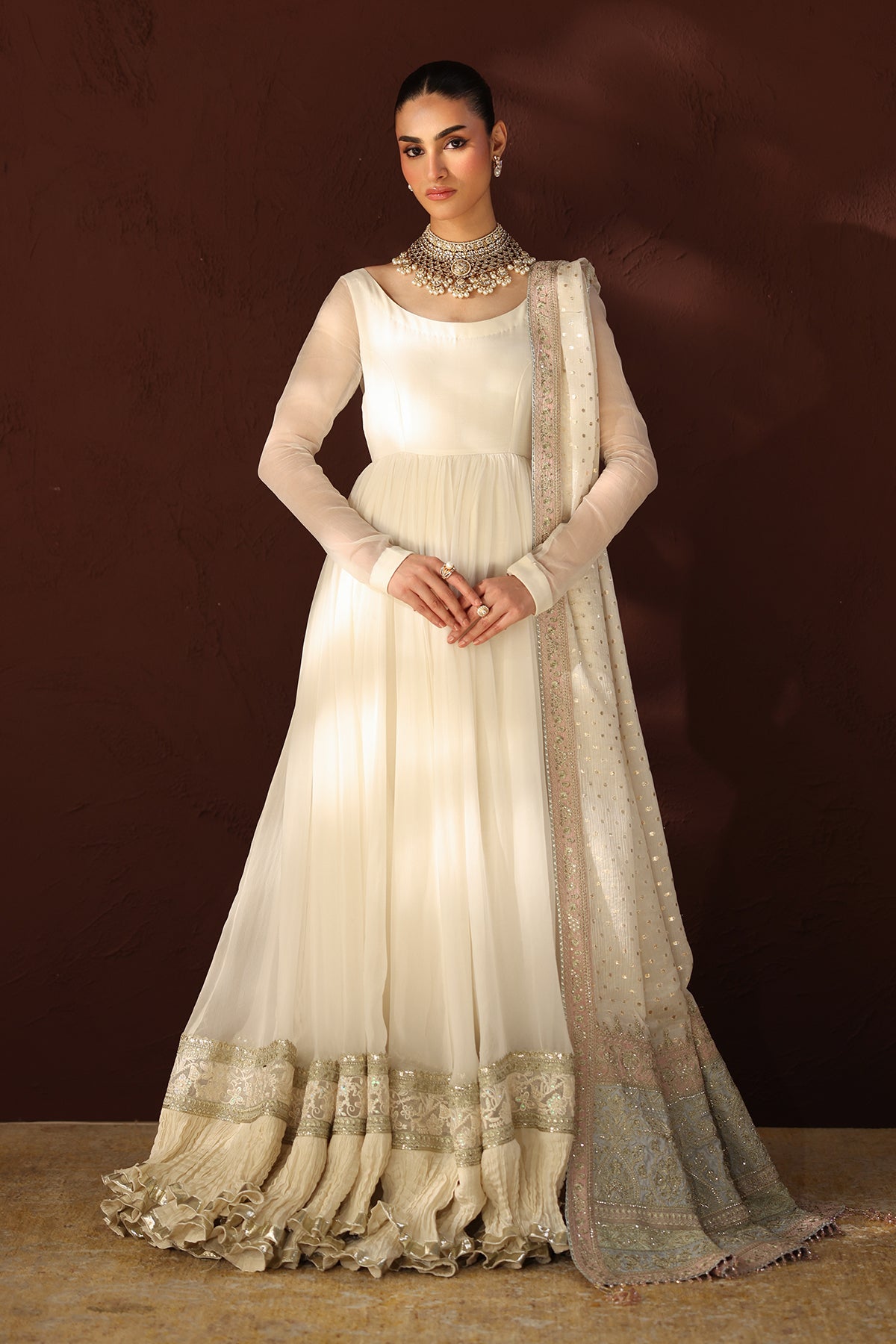 EMBROIDERED CHIFFON PR-1362