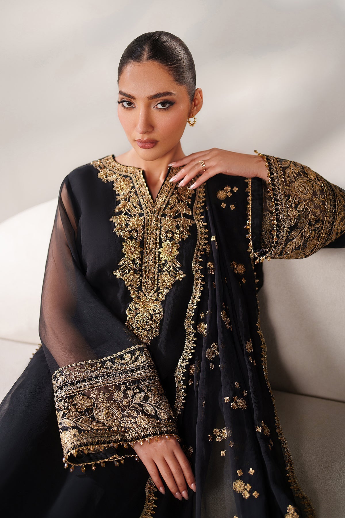 EMBROIDERED CHIFFON PR-1250