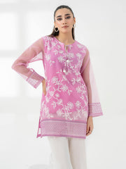 Organza Kurti-Embroidered (Pret)