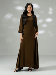 Velvet Bolero Dress- Embellished (Pret)