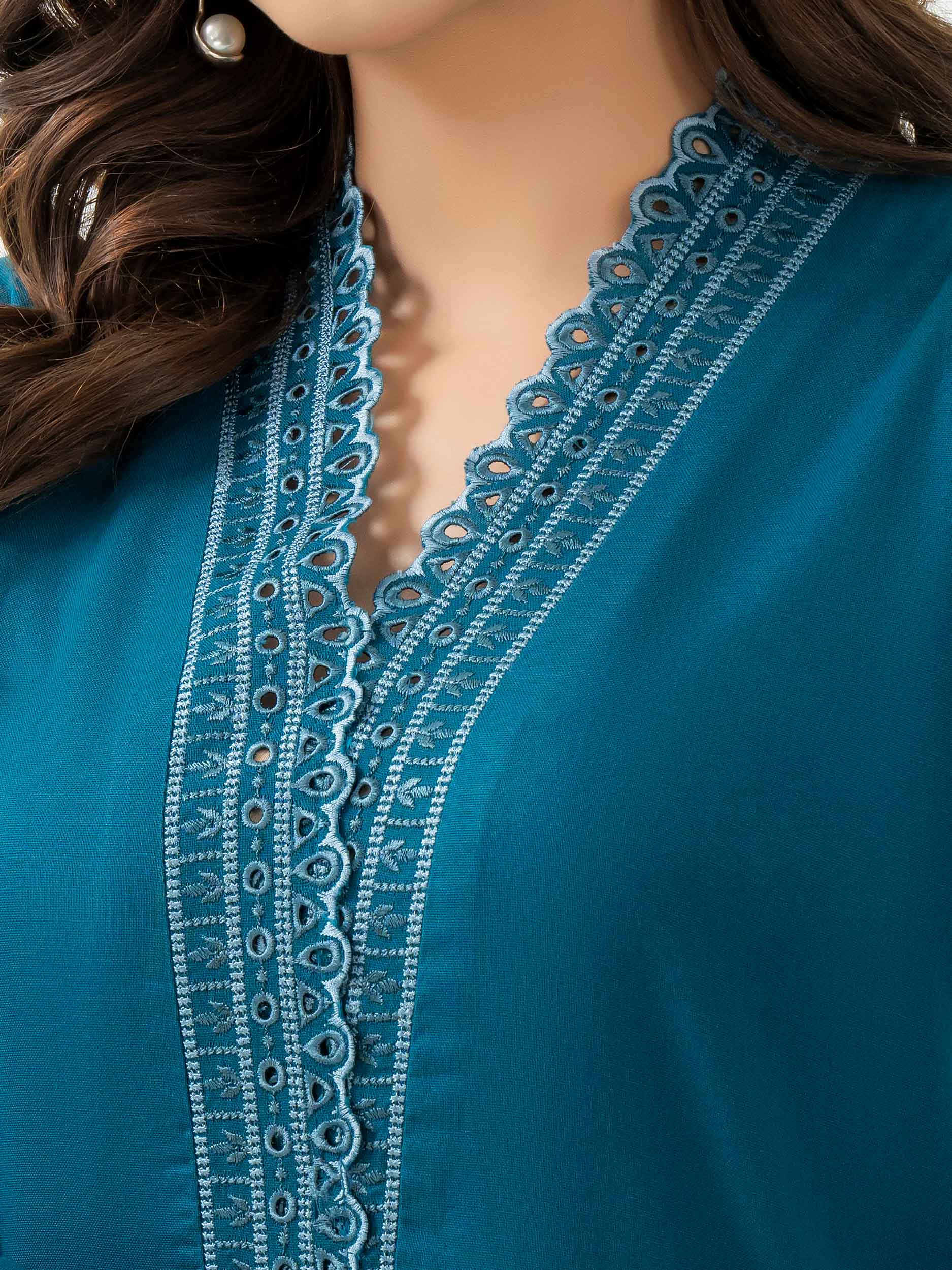 2 Piece Khaddar Suit-Embroidered (Pret)
