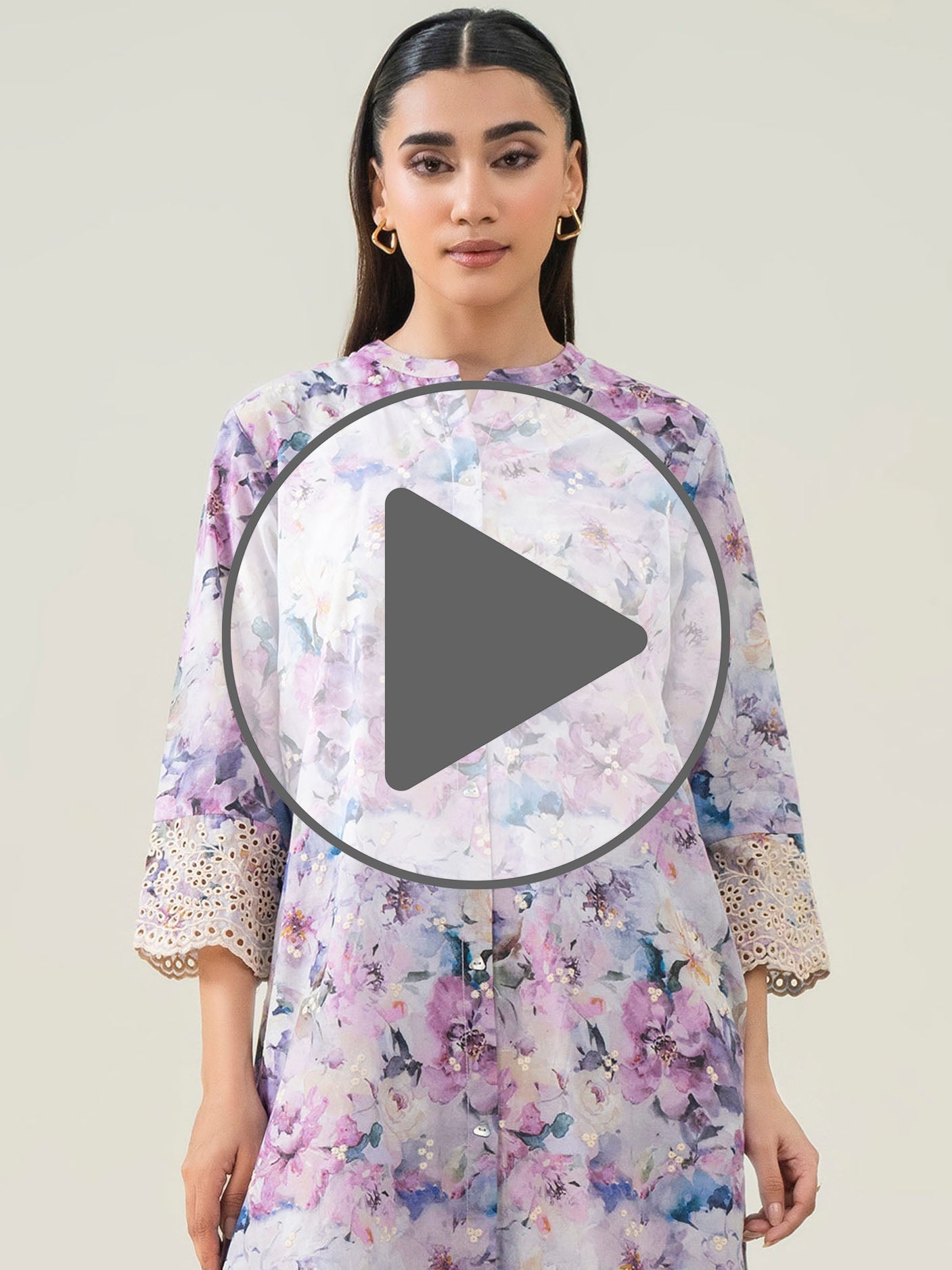 Lawn Tunic-Embroidered (Pret)