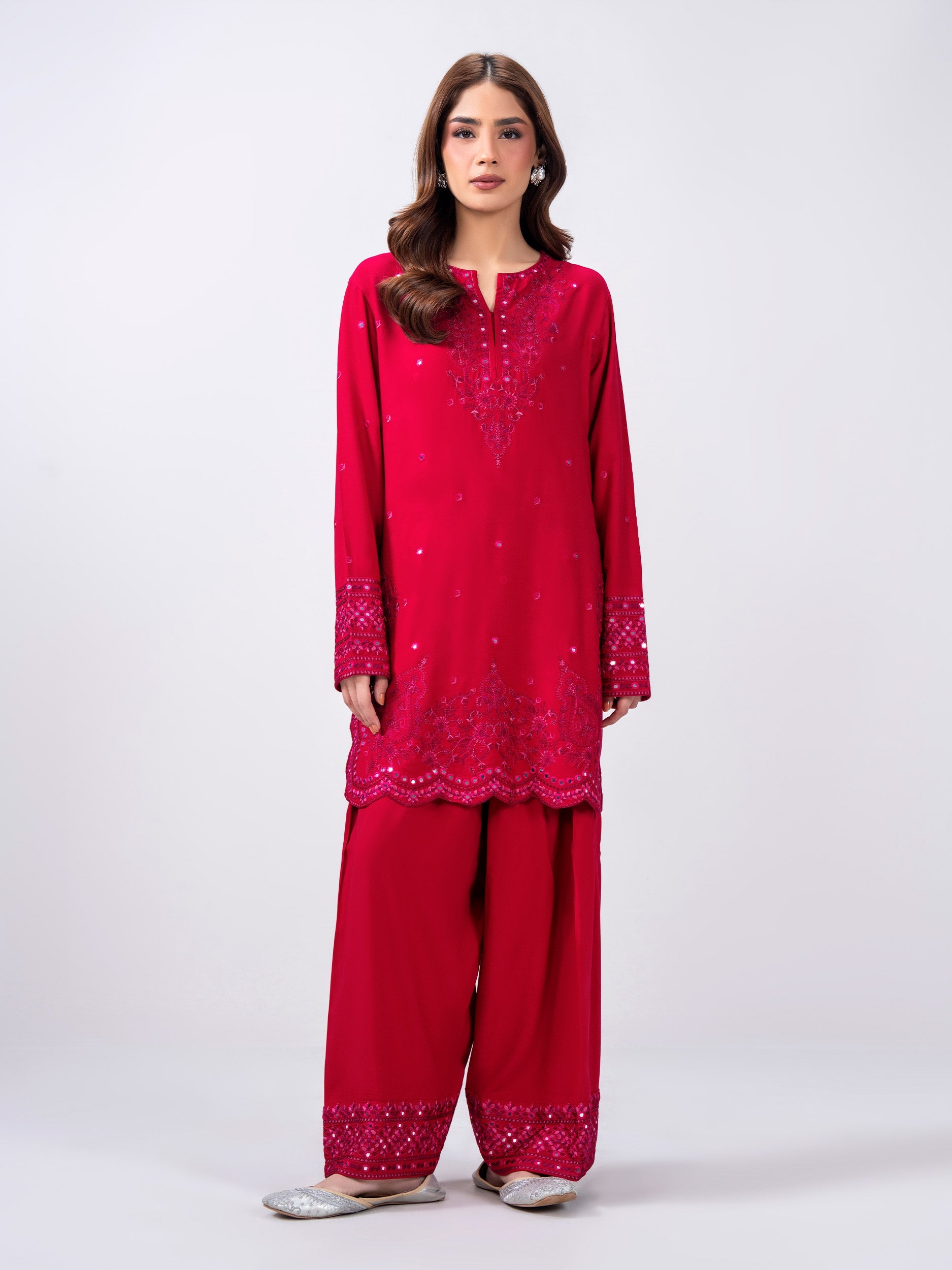 2 Piece Stone Suit- Embroidered (Pret)