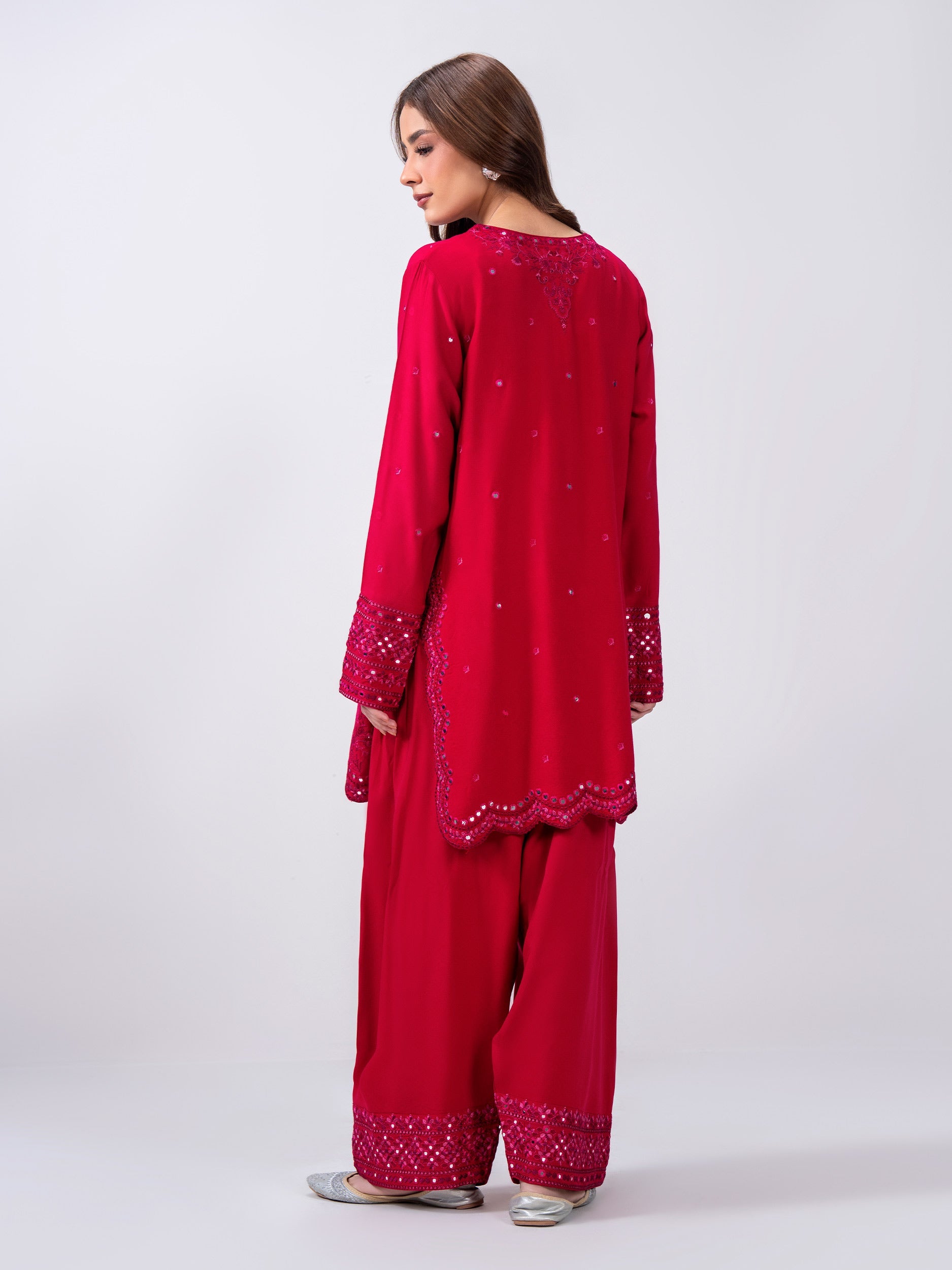 2 Piece Stone Suit- Embroidered (Pret)