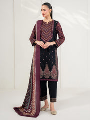 3 Piece Khaddar Suit-Embroidered (Pret)