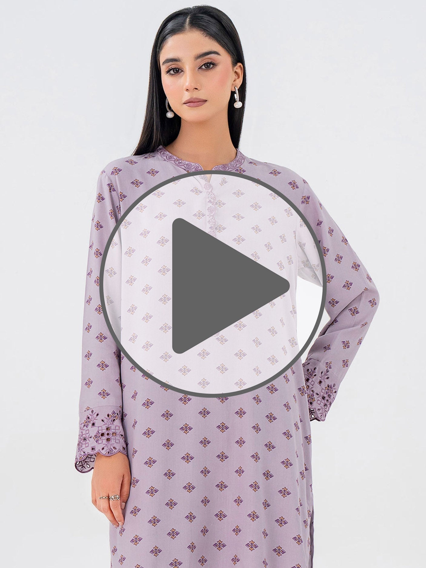 2 Piece Linen Suit-Embroidered (Pret)