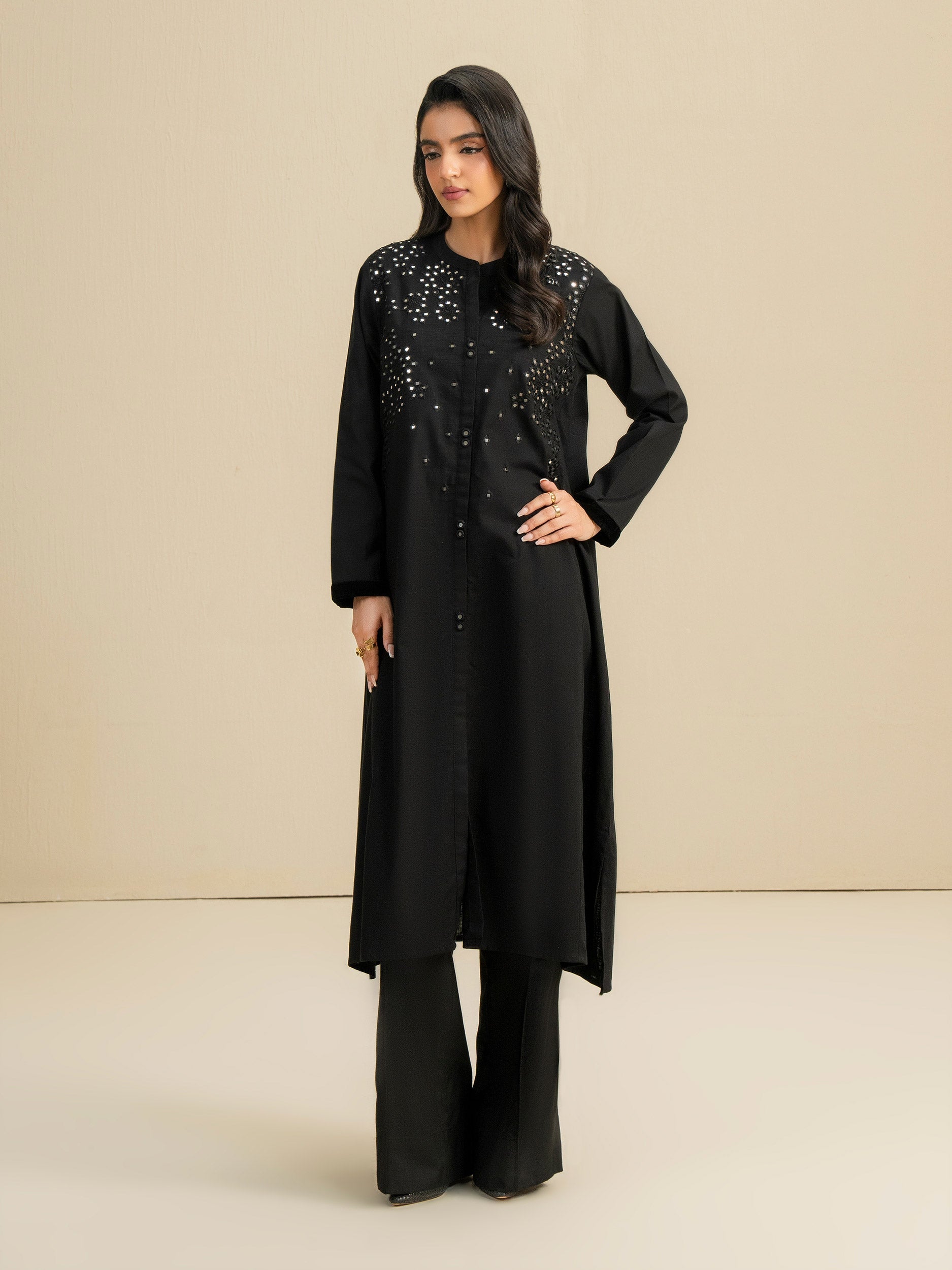 Khaddar Shirt-Embroidered (Pret)