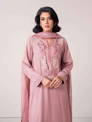 3 Piece Zari Karandi Suit- Embroidered (Pret)