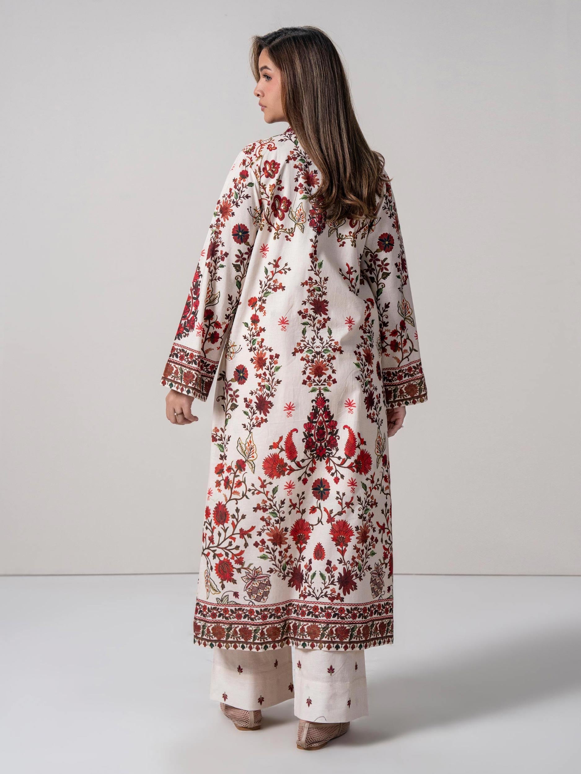 2 Piece Cardigan Khaddar Suit- Embroidered (Pret)