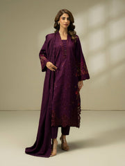 3 Piece Khaddar Suit-Embroidered (Pret)