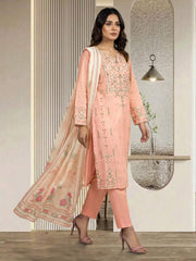 3 Piece Self Jacquard Suit- Embroidered (Pret)