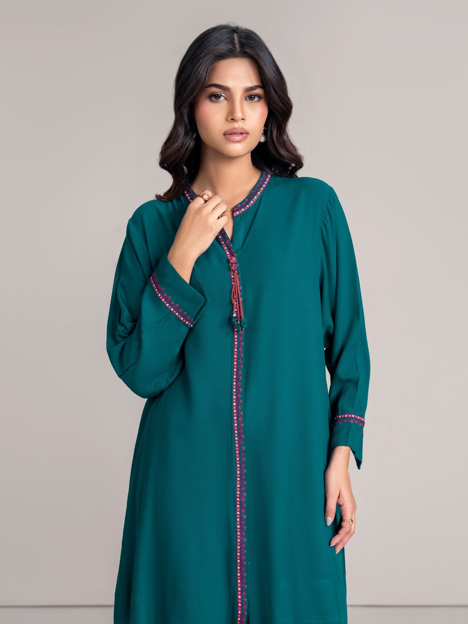 2 Piece Stone Suit- Embroidered (Pret)