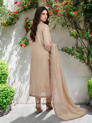 3 Piece Lawn Zari Suit- Embroidered (Pret)
