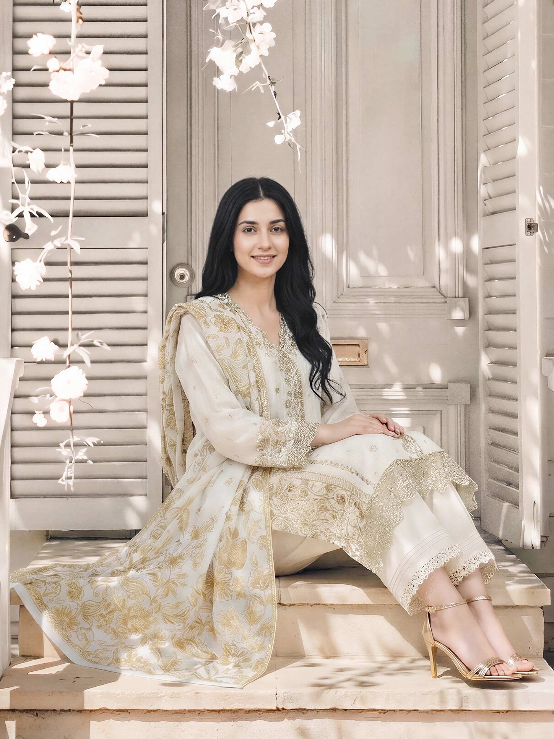 3 Piece Lawn Missouri Suit- Embroidered (Pret)