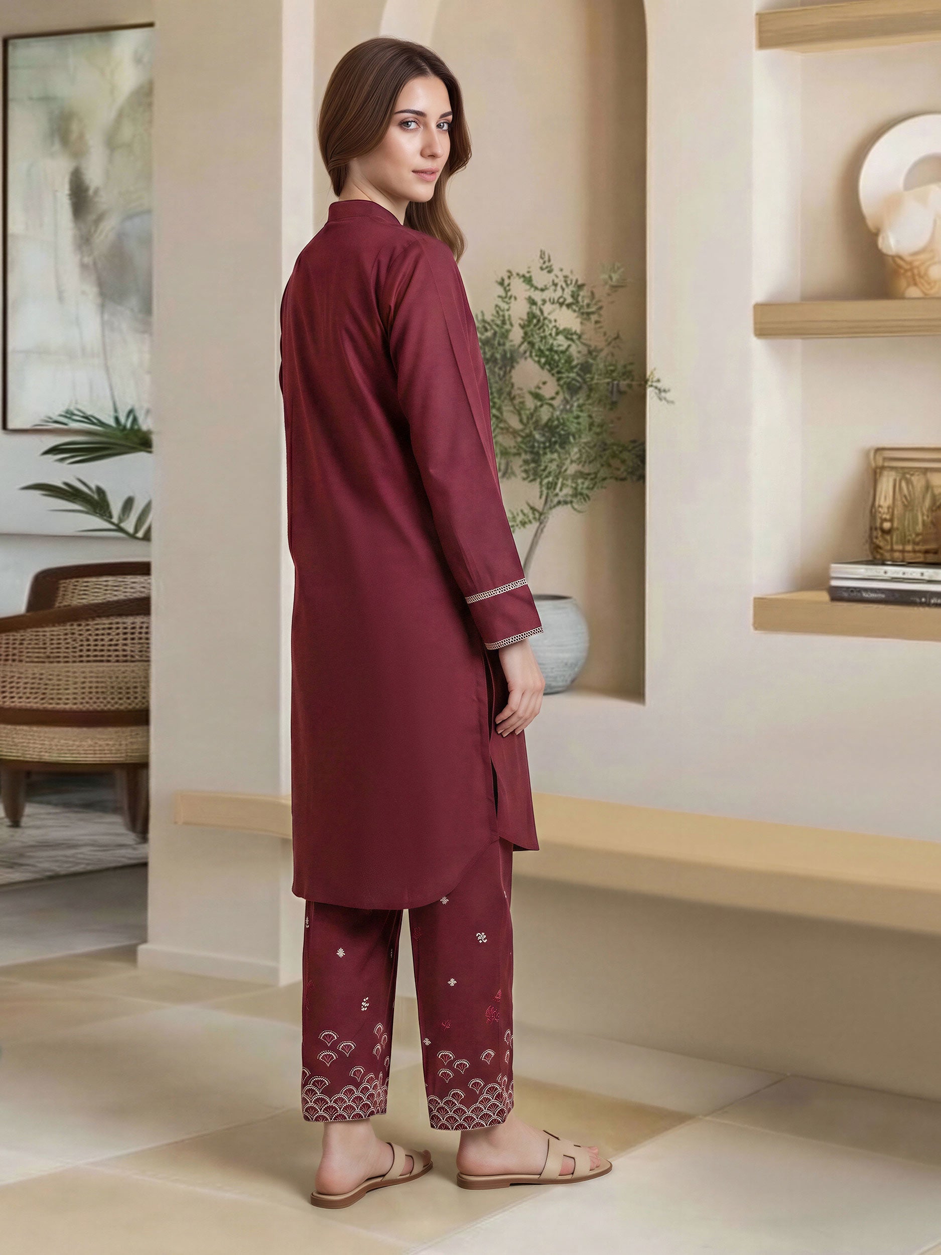 2 Piece Lawn Suit- Embroidered (Pret)