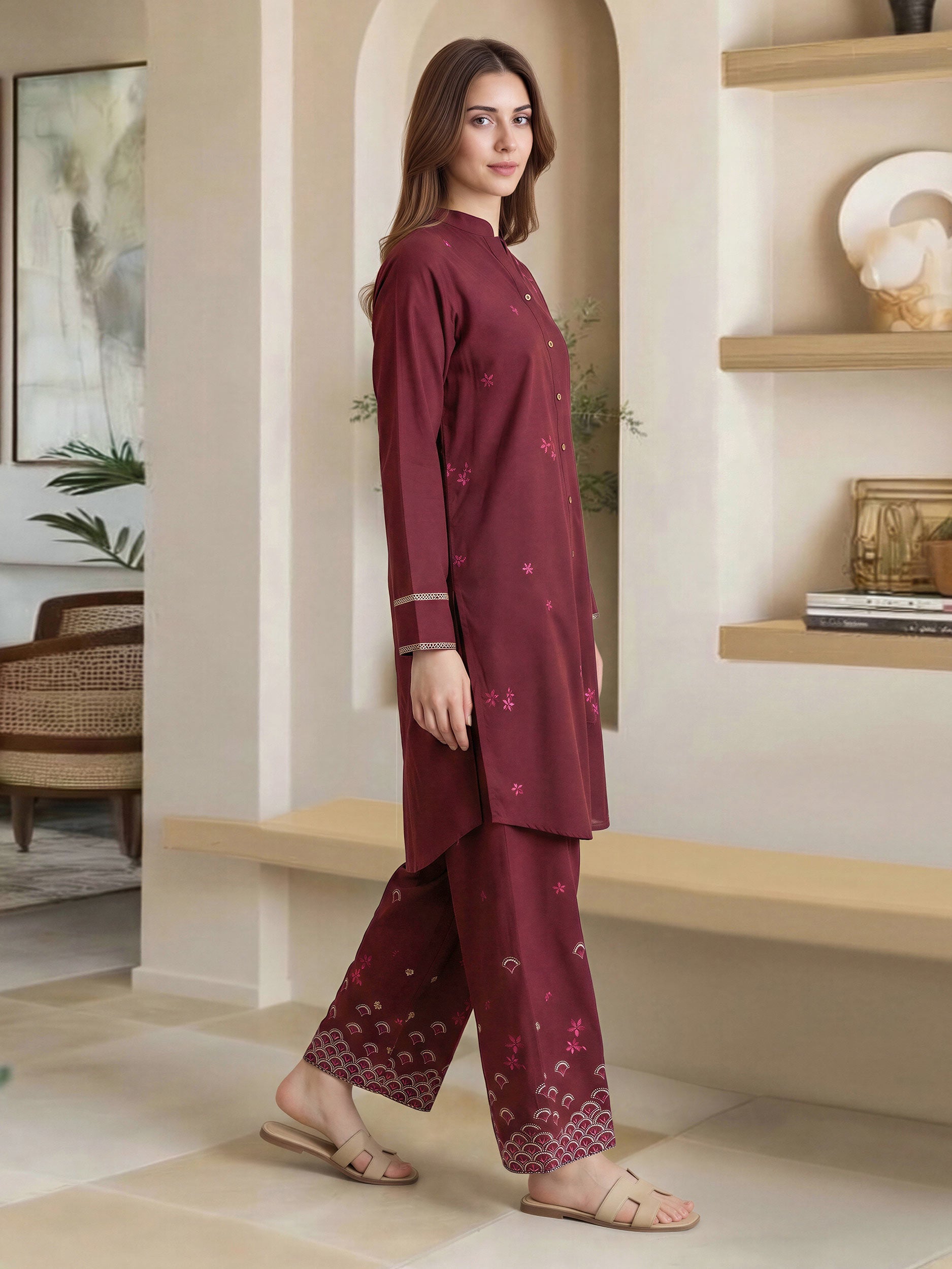 2 Piece Lawn Suit- Embroidered (Pret)