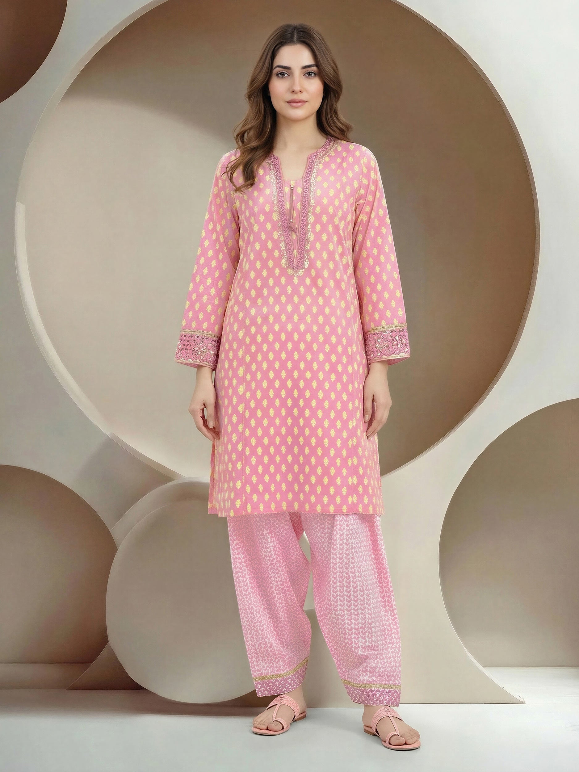 2 Piece Lawn Suit- Embroidered (Pret)