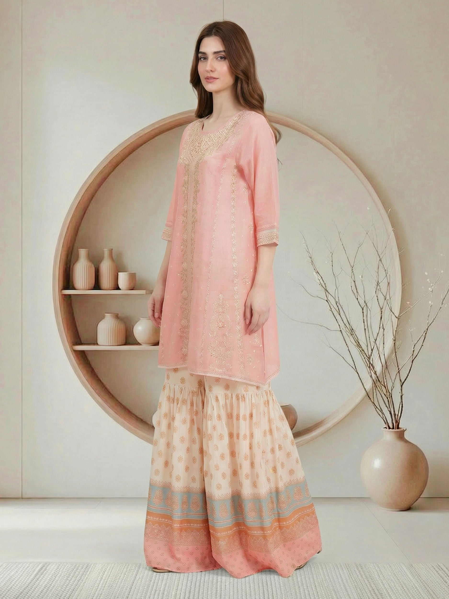 2 Piece Missouri Suit- Embroidered (Pret)
