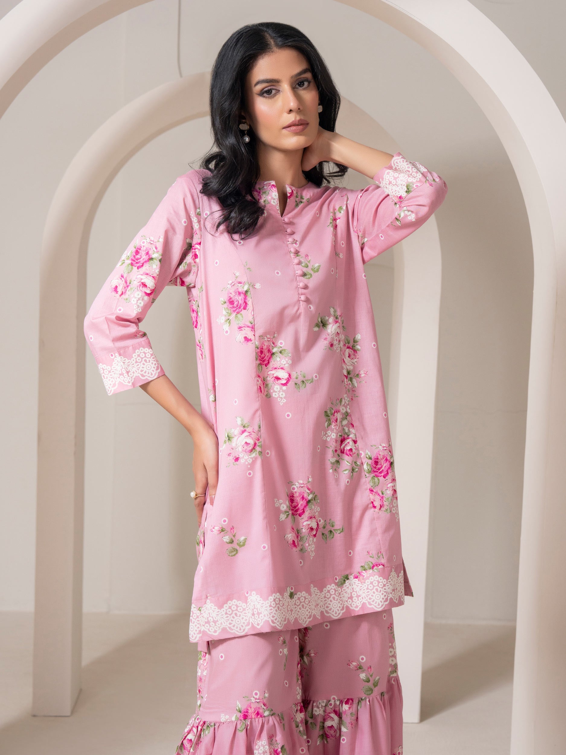 2 Piece Lawn Suit-Paste-Print (Pret)