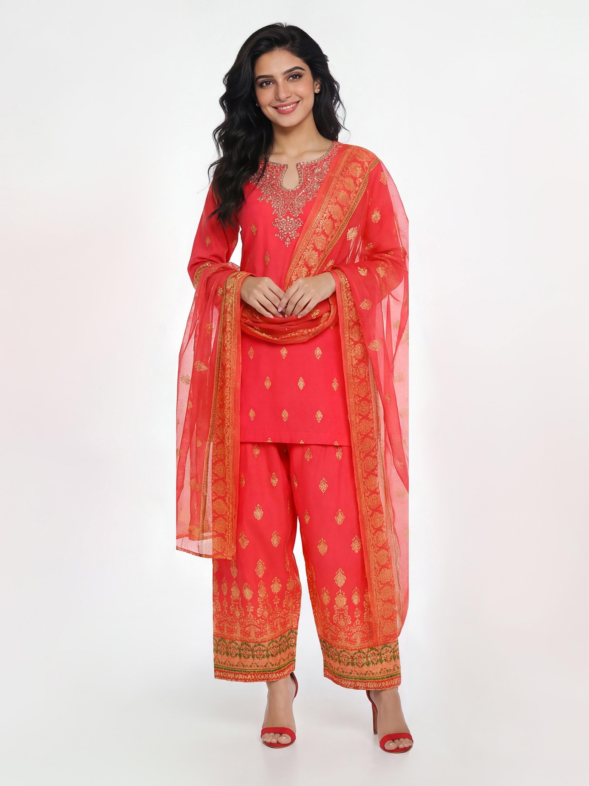 3 Piece Lawn Suit- Embroidered (Pret)