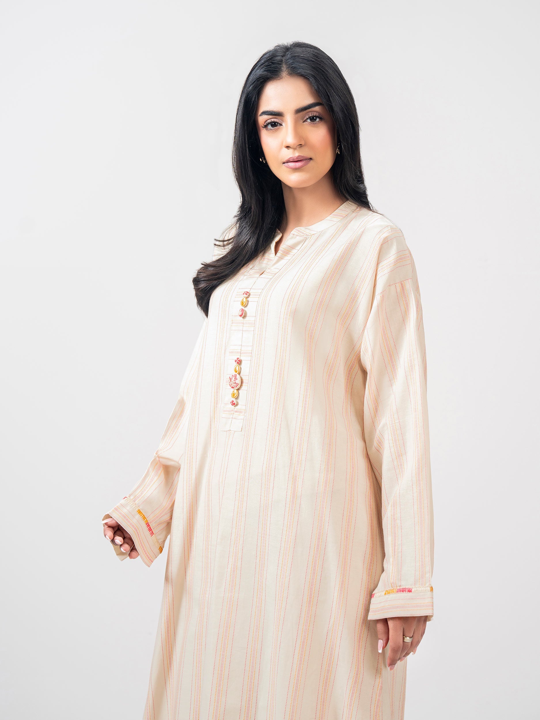2 Piece Yarn Dyed Suit- Embroidered (Pret)