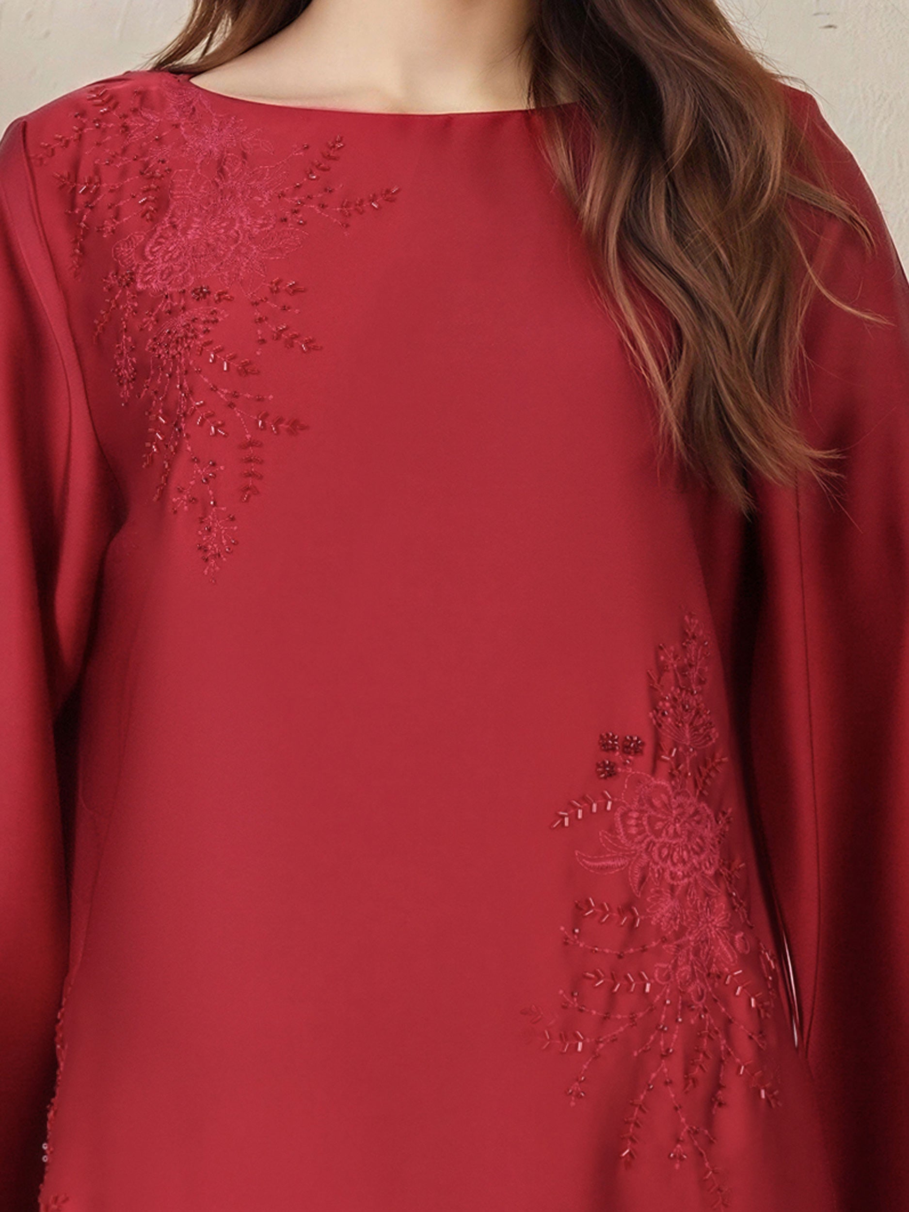 2 Piece Premium Silk Suit- Embroidered (Pret)