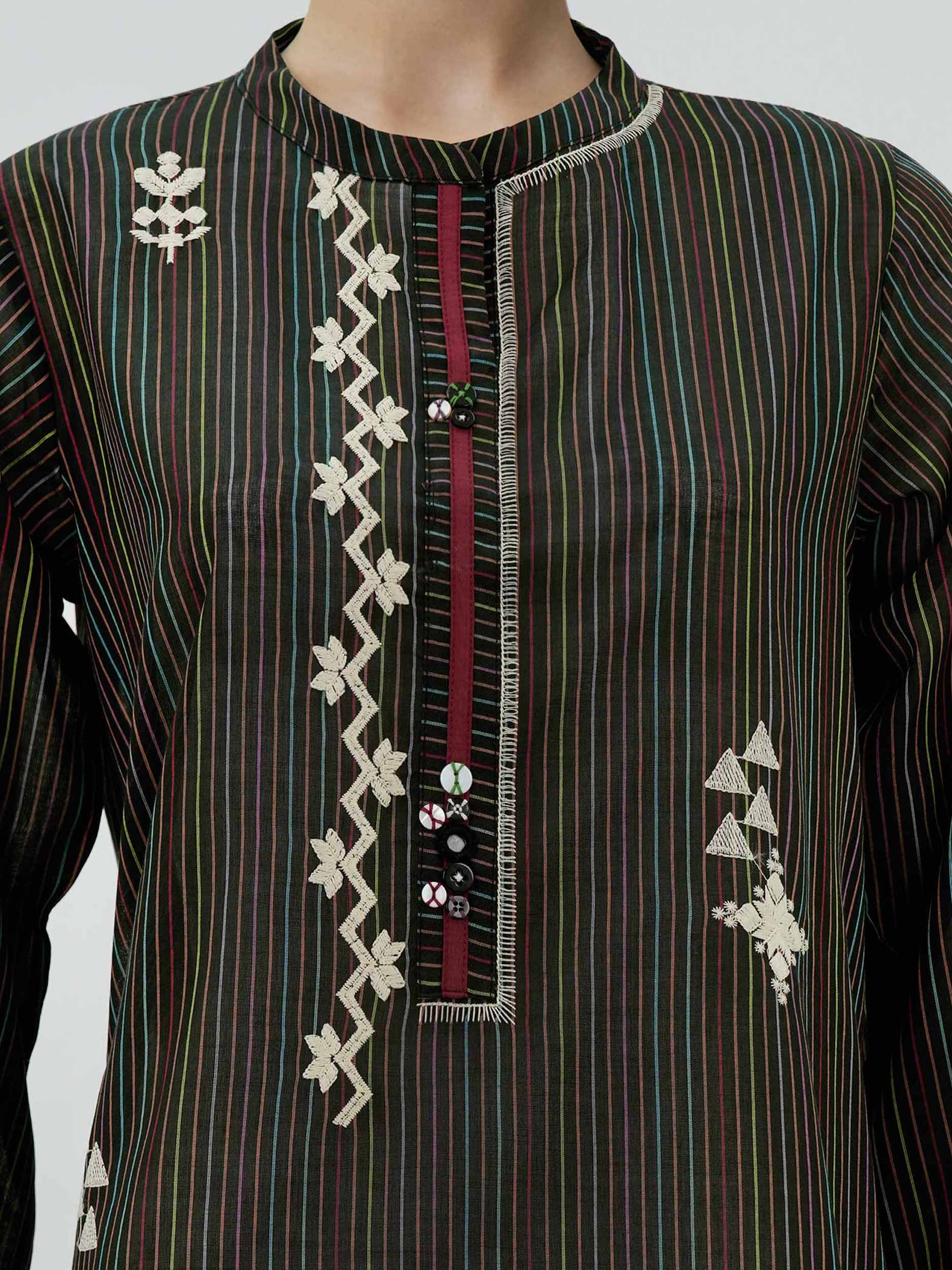 Yarn Dyed Shirt- Embroidered (Pret)