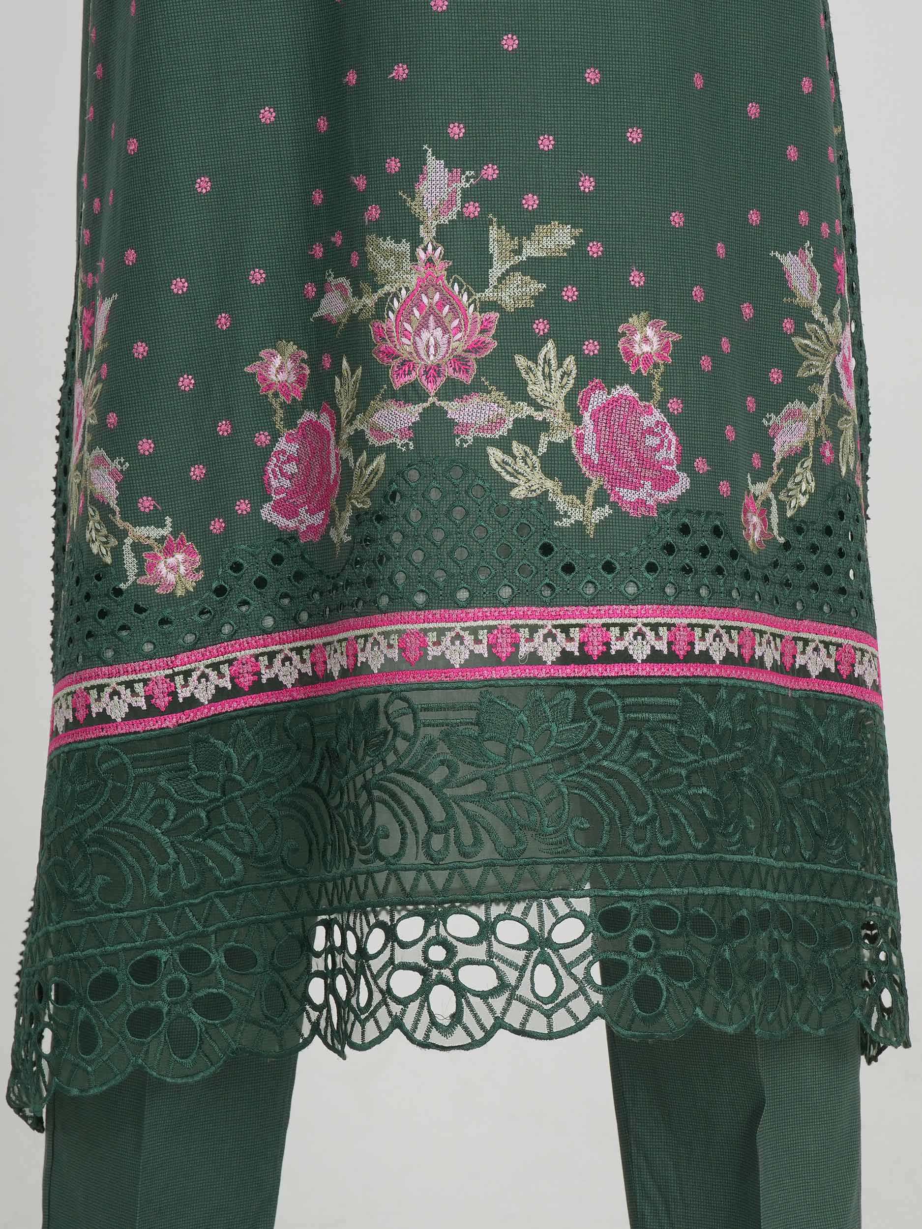 3 Piece Lawn Suit- Embroidered (Pret)