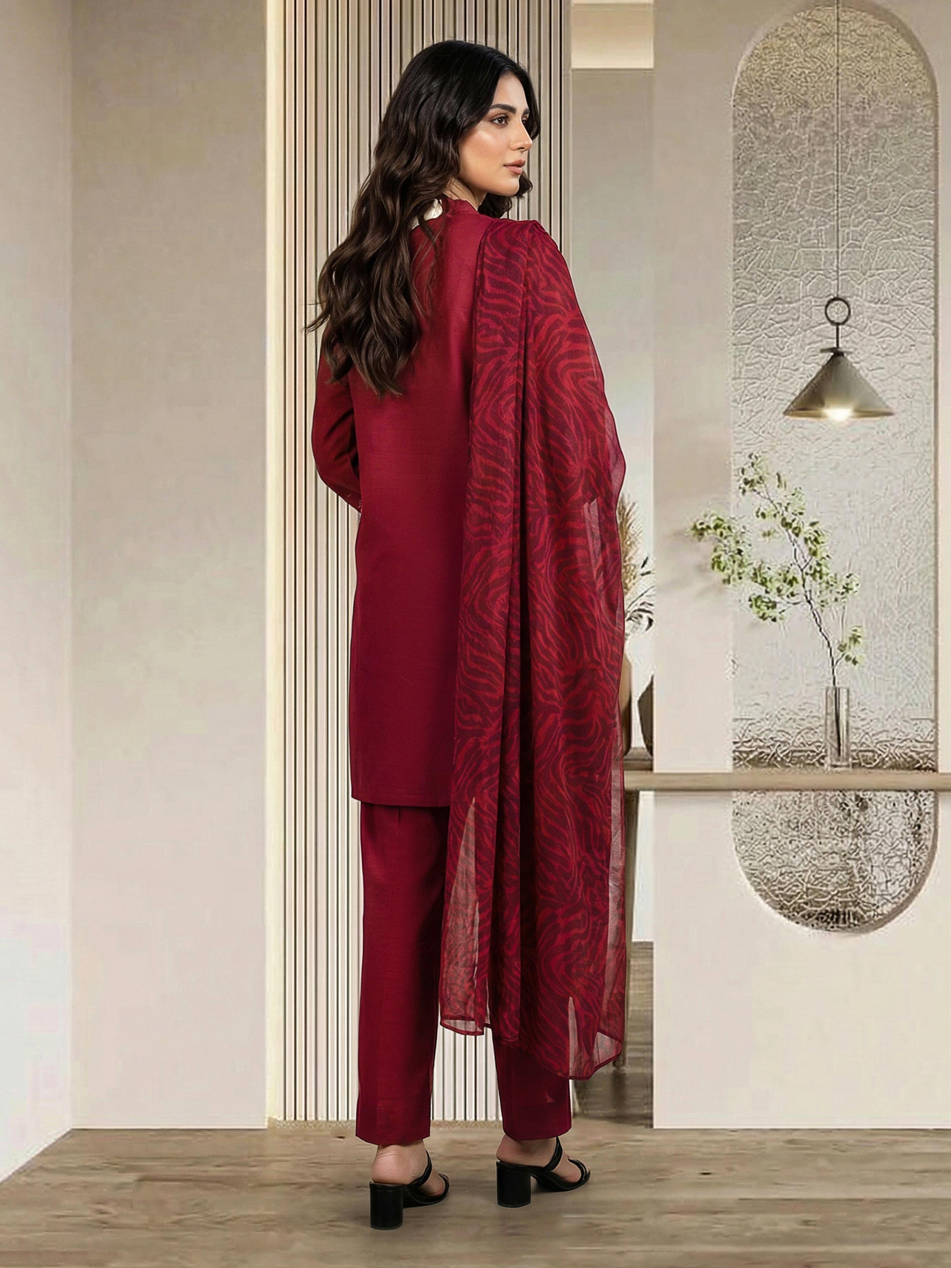3 Piece Lawn Suit- Embroidered (Pret)