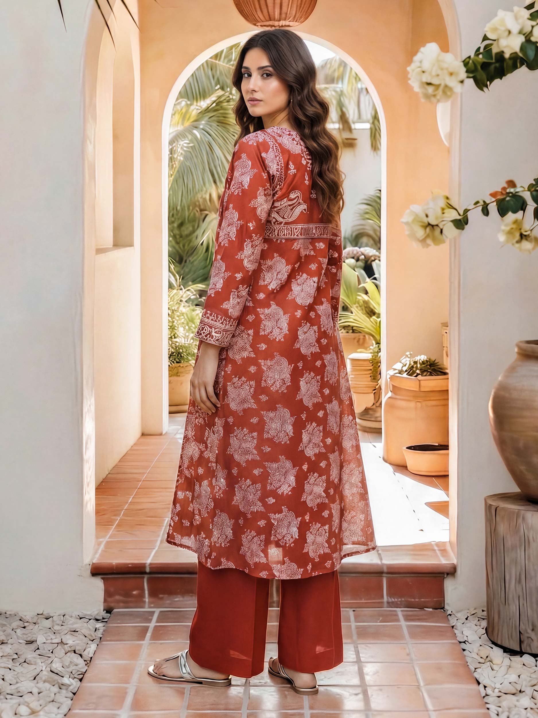 2 Piece Jacquard Suit- Embroidered (Pret)